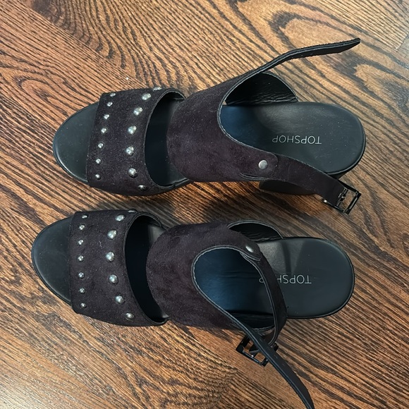 Top shop black block heels size 9 - Picture 2 of 6